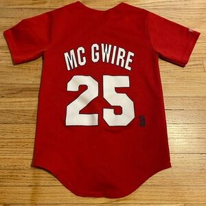 Vintage Mc Gwire Child’s S St. Louis Cardinals baseball jersey STL McGwire GUC